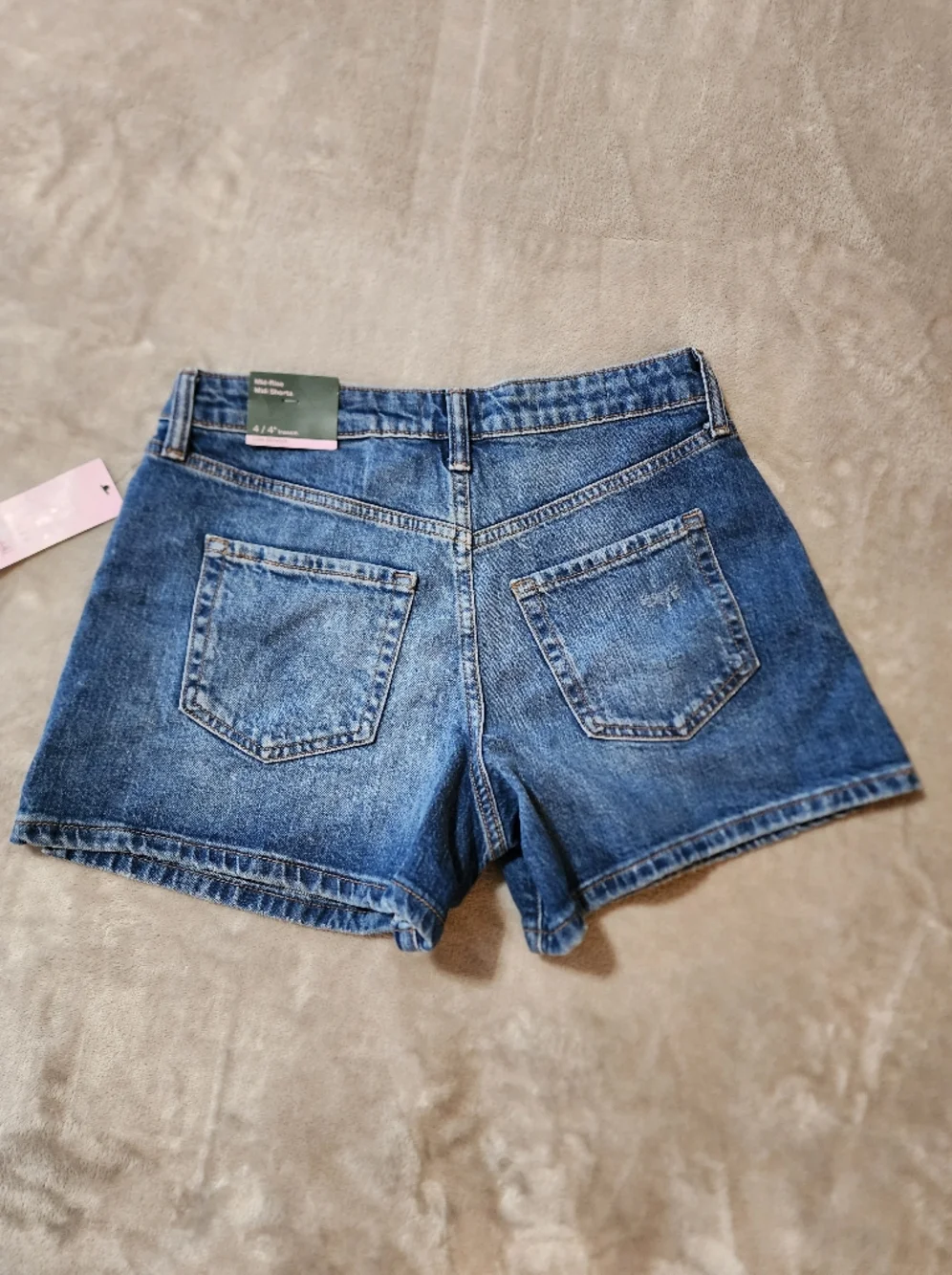 Denim Shorts NWT | Mid Rise Classic Blue Everyday Jean Shorts | 4 - Picture 8 of 8